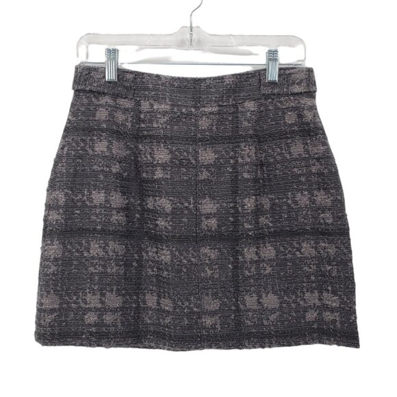 RACHEL ROY Eyelash Tweed Cargo Mini Skirt Charcoal Gray Dark Navy Taupe Tan 4 - Picture 6 of 11